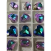 Σετ 12 Colorful 3D Heart Rhinestones Μωβ