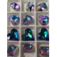 Σετ 12 Colorful 3D Heart Rhinestones Μωβ