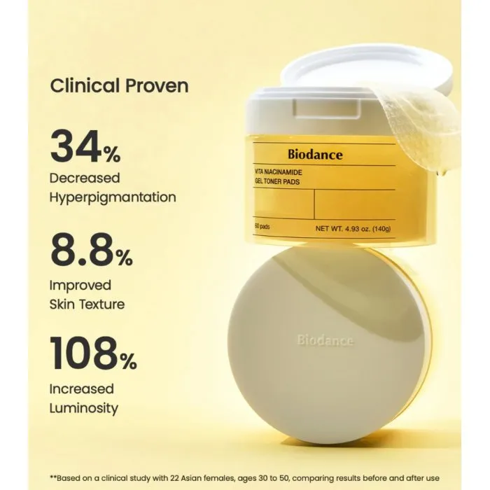 BIODANCE Vita Niacinamide Gel Toner  60 Pads 140g