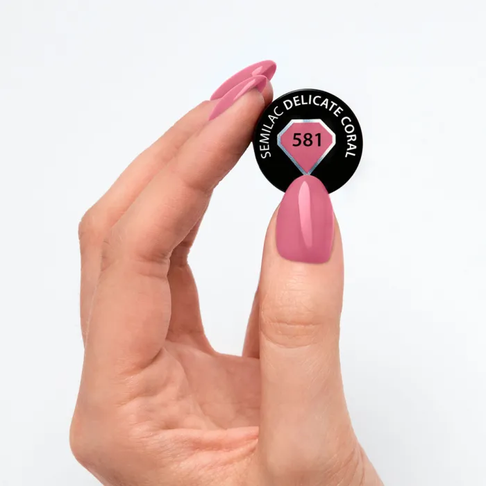 Semilac Ημιμόνιμο Βερνίκι Νυχιών 581 Delicate Coral 7ml