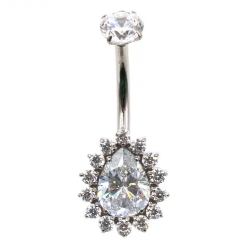 Σκουλαρίκι Αφαλού  Με Ζιργκόν G23 Titanium