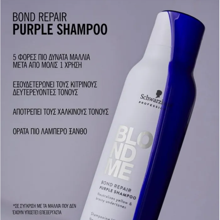 BlondMe Schwarzkopf Bond Repair Purple Shampoo 300ml