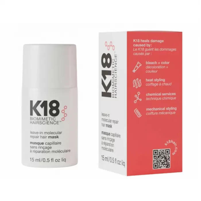 K18 Leave-in Molecular Repair Μάσκα Μαλλιών για Ενυδάτωση 15ml