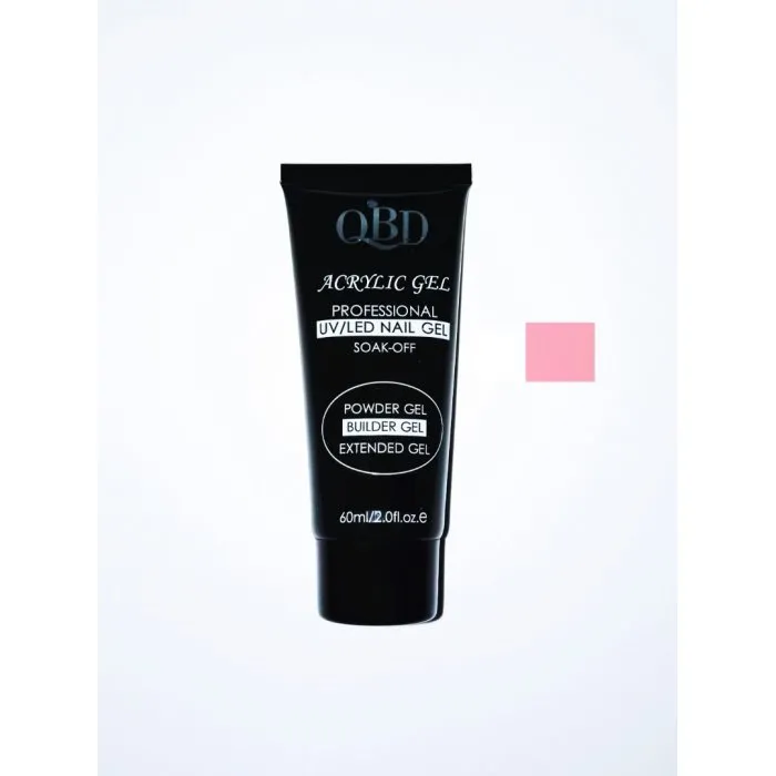 QBD Acrylic Gel UV/LED Nail Gel – Soak Off 60ml 04 Clear Pink