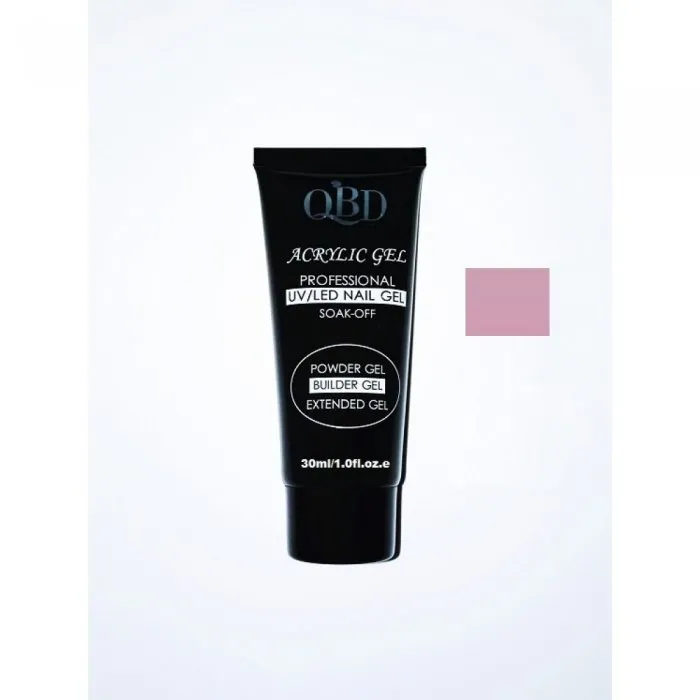 QBD Acrylic Gel UV/LED Nail Gel – Soak Off 30ml 19 Light Rose Red