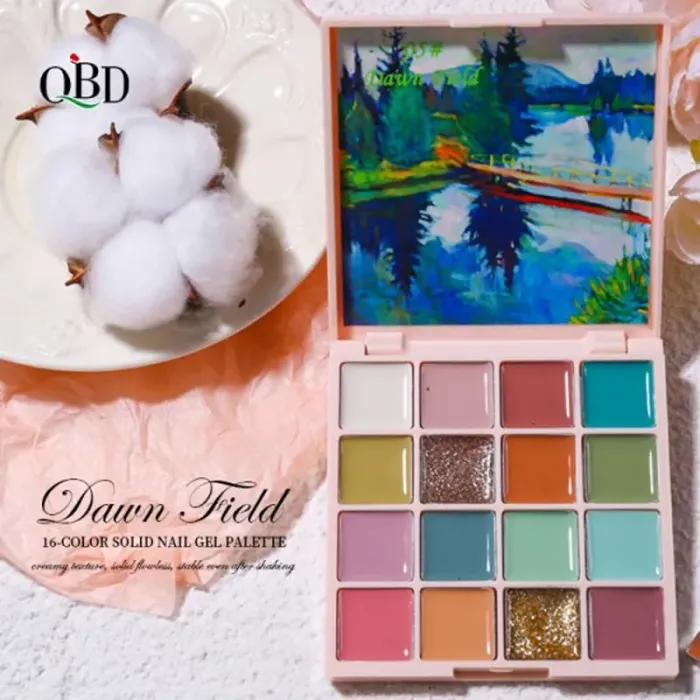 Solid Nail Gel QBD 05 Dawn Field 16 colors Painting Gel Soak-Off 1.5gr
