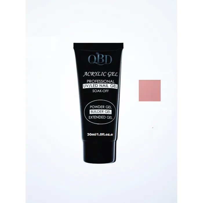QBD Acrylic Gel UV/LED Nail Gel – Soak Off 30ml 06 Naked Pink