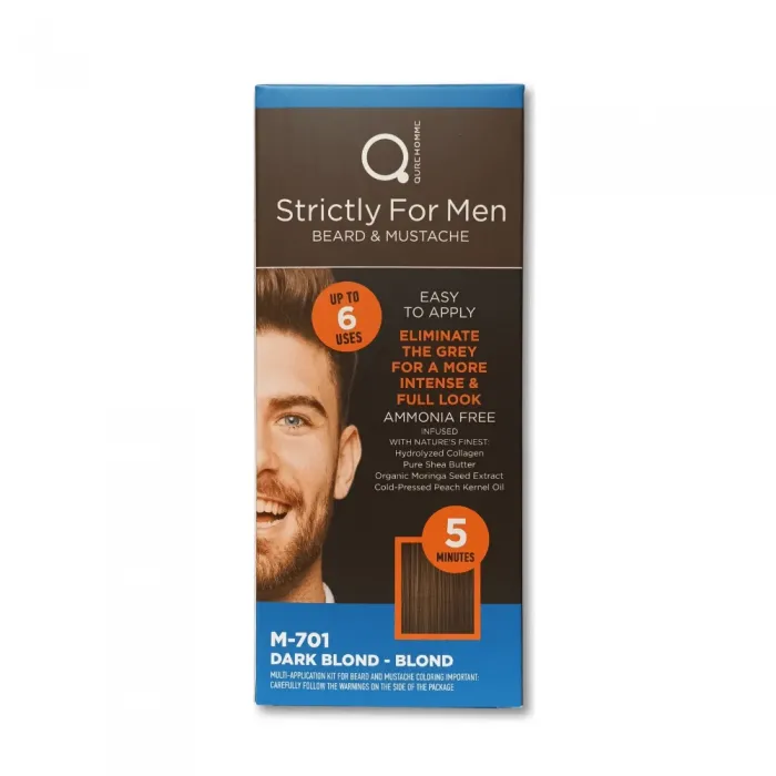 Qure Strictly For Men Ανδρική Βαφή για Γενειάδα και Μουστάκι Σκούρο Ξανθό/Ξανθό