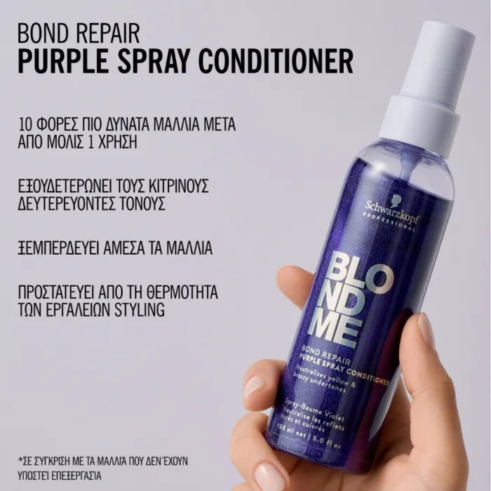 BlondMe Schwarzkopf Bond Repair Purple Spray Conditioner 150ml