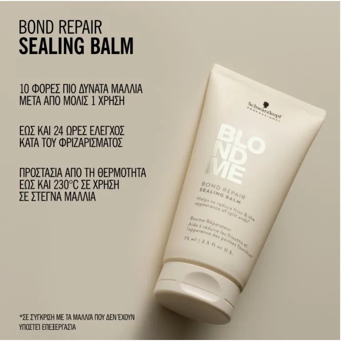 BlondMe Schwarzkopf Bond Repair Sealing Balm 75ml Κατά της Ψαλίδας
