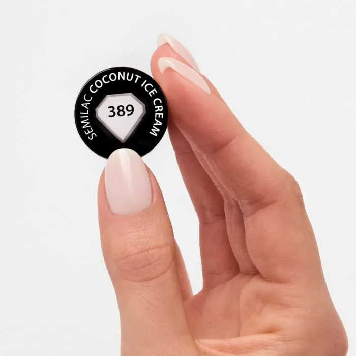 Semilac Ημιμόνιμο Βερνίκι Νυχιών 389 Coconut Ice Cream 7ml