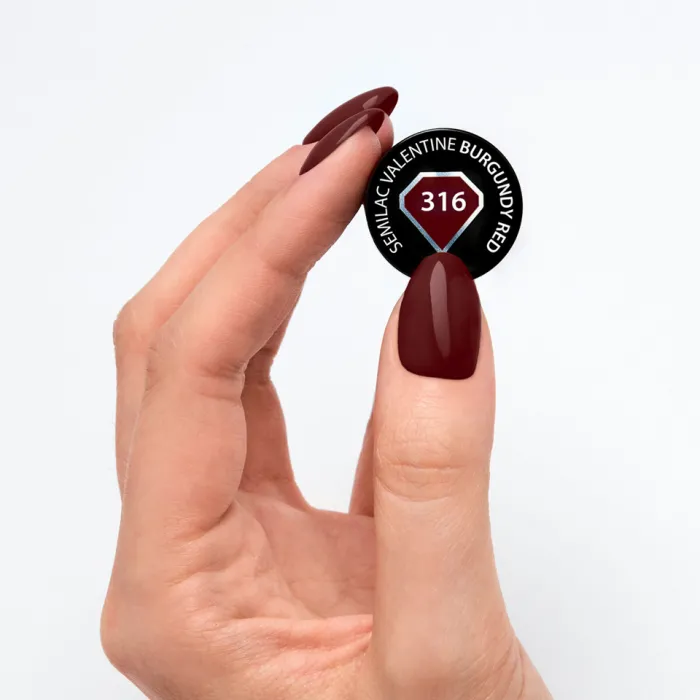 Semilac Ημιμόνιμο Βερνίκι Νυχιών 316 Burgundy Red 7ml
