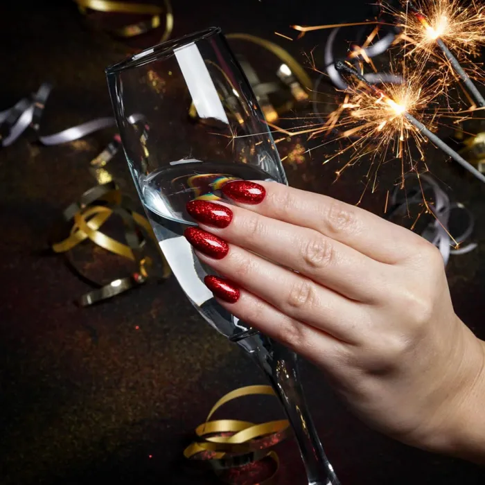 Semilac Ημιμόνιμο Βερνίκι Νυχιών 318 Burgundy Red Glitter 7ml