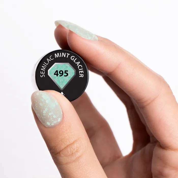 Semilac Ημιμόνιμο Βερνίκι Νυχιών 495 Mint Glacier 7ml