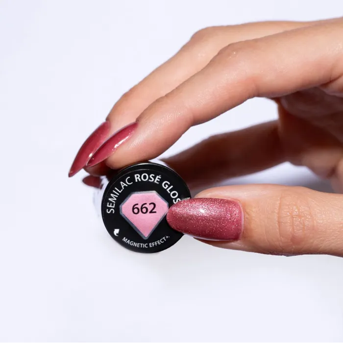 Semilac Ημιμόνιμο Βερνίκι Νυχιών 662 Rose Gloss 7ml