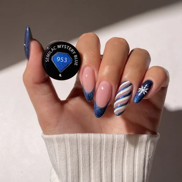 Semilac Ημιμόνιμο Βερνίκι Νυχιών 953 Mystery Blue 7ml