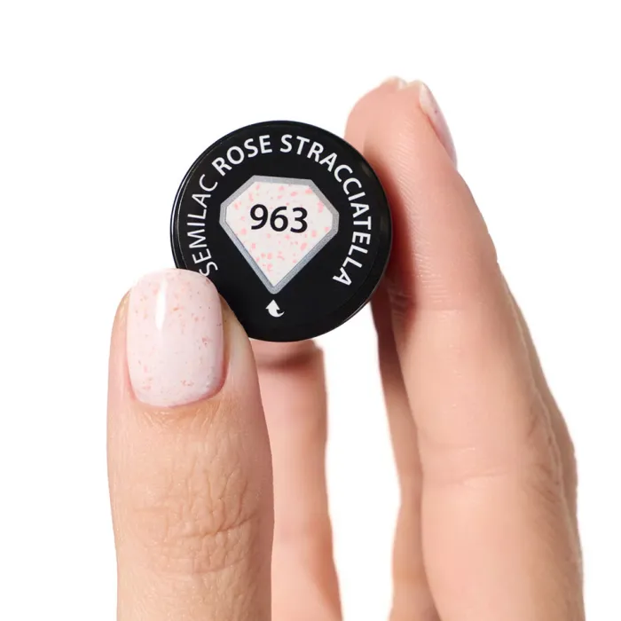 Semilac Ημιμόνιμο Βερνίκι Νυχιών 963 Rose Stracciatella 7ml