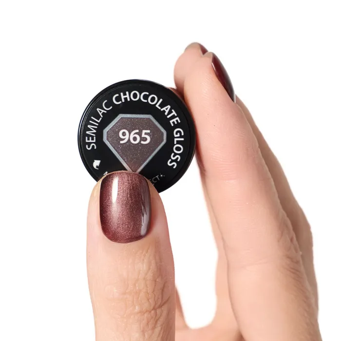 Semilac Ημιμόνιμο Βερνίκι Νυχιών 965 Chocolate Gloss 7ml