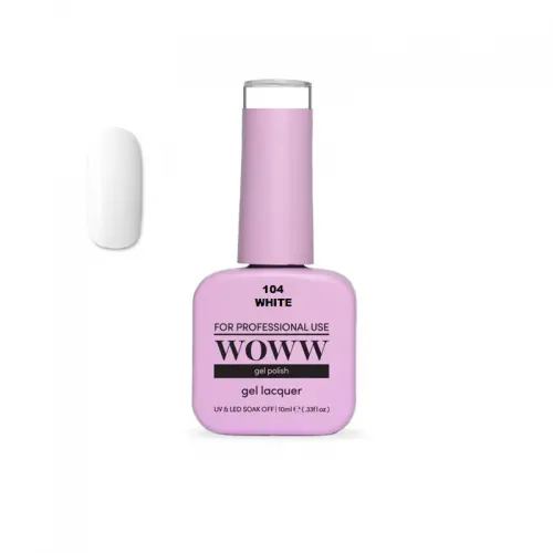 Ημιμόνιμο Βερνίκι New Woww Cosmetics 10ml White - 104