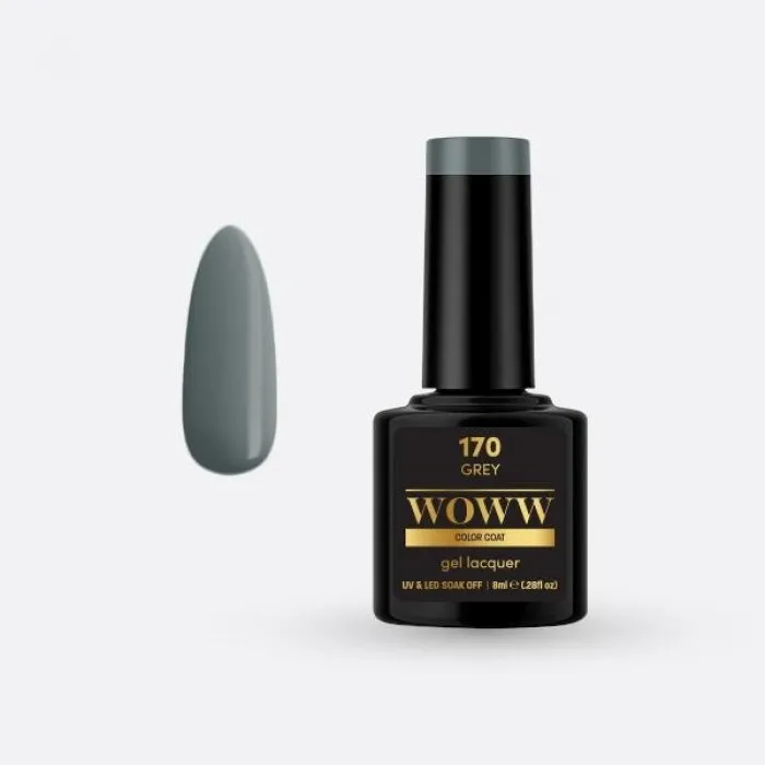Ημιμόνιμο Βερνίκι Woww Cosmetics 8ml Grey - 170