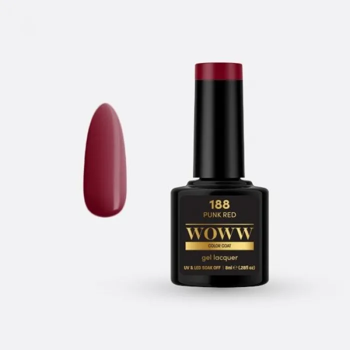 Ημιμόνιμο Βερνίκι Woww Cosmetics 8ml  Punk Red -  188
