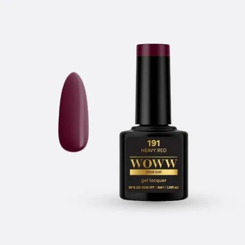 Ημιμόνιμο Βερνίκι Woww Cosmetics 8ml Heavy Red - 191