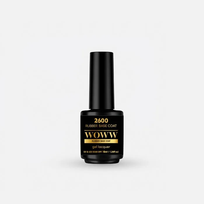 Ημιμόνιμο Βερνίκι Woww Cosmetics 15ml Rubber Base Coat - 2600