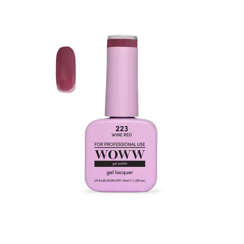 Ημιμόνιμο Βερνίκι New Woww Cosmetics 10ml Wine Red - 223