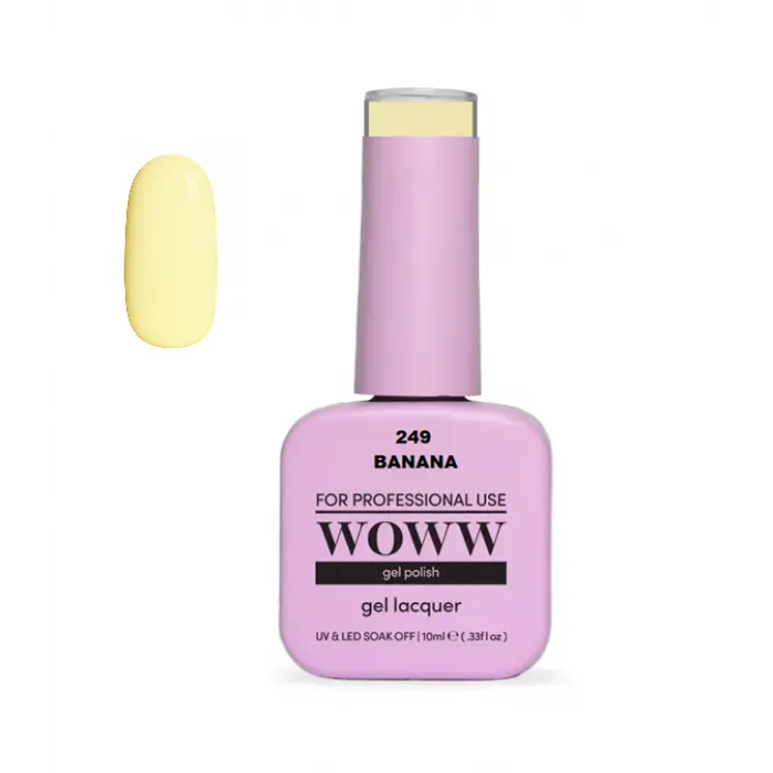 Ημιμόνιμο Βερνίκι New Woww Cosmetics 10ml Banana - 249