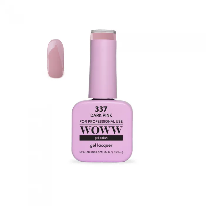 Ημιμόνιμο Βερνίκι New Woww Cosmetics 10ml Dark Pink - 337