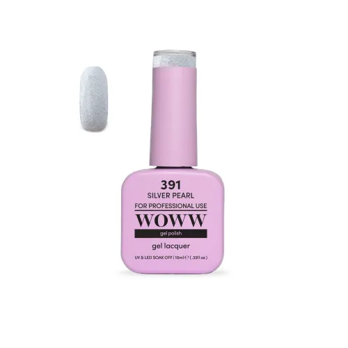Ημιμόνιμο Βερνίκι New Woww Cosmetics 10ml Silver Pearl - 391