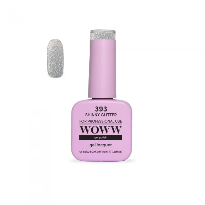 Ημιμόνιμο Βερνίκι New Woww Cosmetics 10ml Shinne Glitter - 393