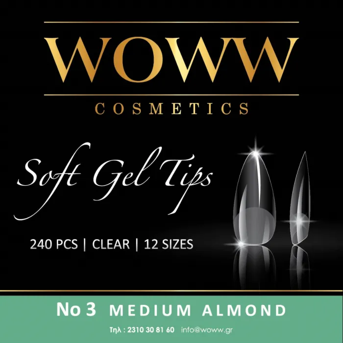 Ημιμόνιμα Βερνίκια Woww + 1 Spider Gel 5ml + 1 Soft Gel Tips 240 τεμάχια