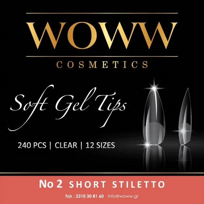 Ημιμόνιμα Βερνίκια Woww + 1 Spider Gel 5ml + 1 Soft Gel Tips 240 τεμάχια