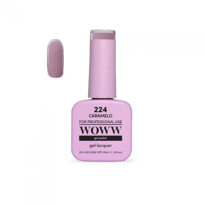 Ημιμόνιμο Βερνίκι New Woww Cosmetics 10ml Caramelo - 224