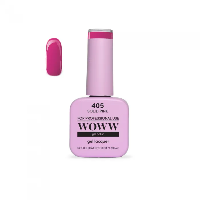 Ημιμόνιμο Βερνίκι New Woww Cosmetics 10ml Solid Pink - 405
