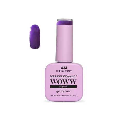 Ημιμόνιμο Βερνίκι New Woww Cosmetics 10ml Shinny Grape - 434