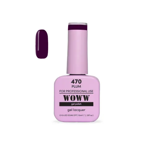 Ημιμόνιμο Βερνίκι New Woww Cosmetics 10ml Plum - 470