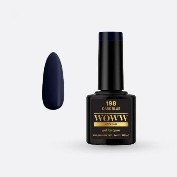 Ημιμόνιμο Βερνίκι Woww Cosmetics 8ml  Dark Blue - 198