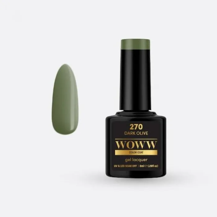 Ημιμόνιμο Βερνίκι Woww Cosmetics 8ml Dark Olive - 270