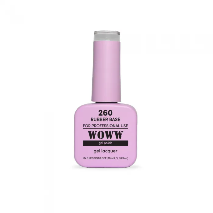Ημιμόνιμο Βερνίκι New Woww Cosmetics 10ml Rubber Base- 260
