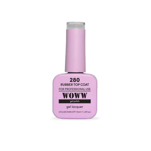  Ημιμόνιμο Βερνίκι New Woww Cosmetics 10ml Rubber Top Coat- 280