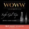 Soft Gel Tips Woww - Gel Tips No2 Short Stiletto 240 τεμάχια
