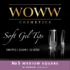 Soft Gel Tips Woww - Gel Tips No5 Medium Square 240 τεμάχια