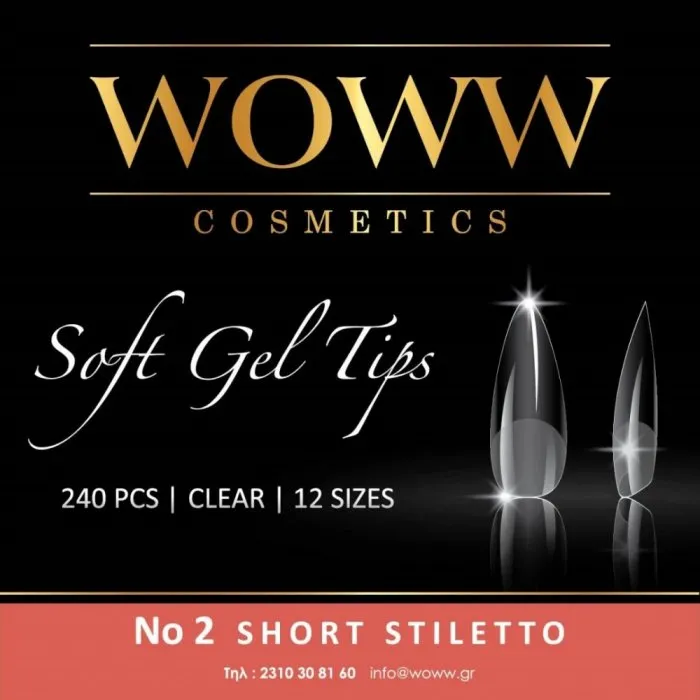 Σετ Woww Ημιμόνιμα Βερνίκια + Woww Soft Gel Tips 240 τεμάχια