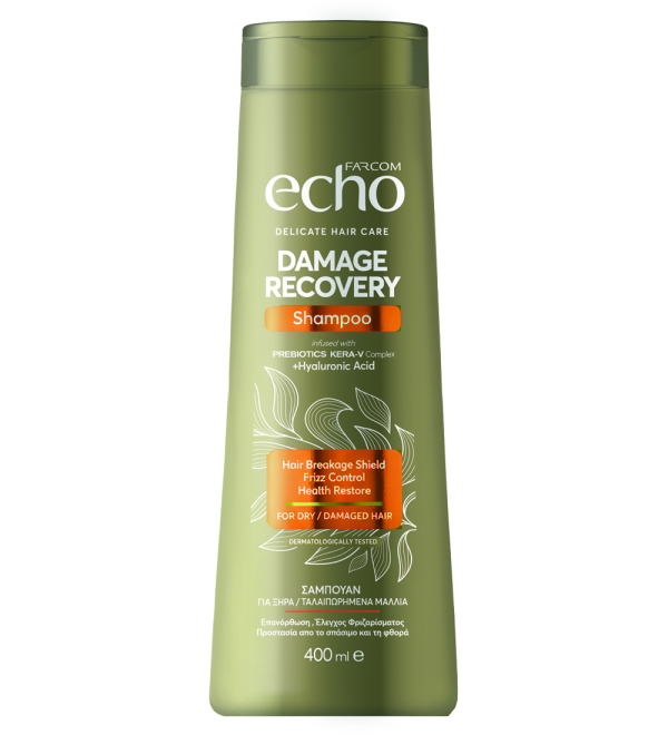 ECHO Σαμπουάν Damage Recovery 400ML Σαμπουάν για ξηρά / ταλαιπωρημένα μαλλιά.