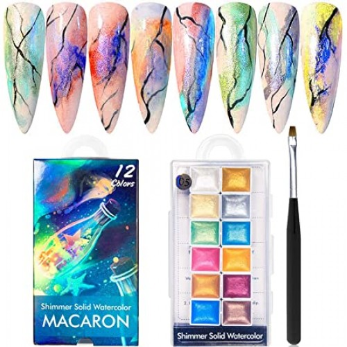 Shimmer Solid Watercolour Macaron No 05 12 τεμάχια