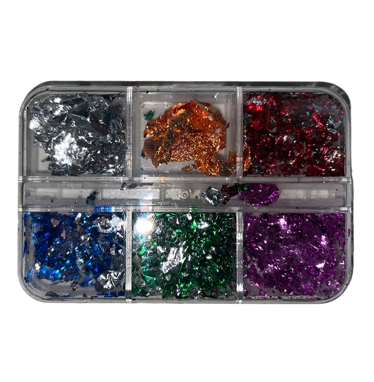 Αλουμινόφυλλα Foil για Νύχια Σετ 6 βαζάκια No1