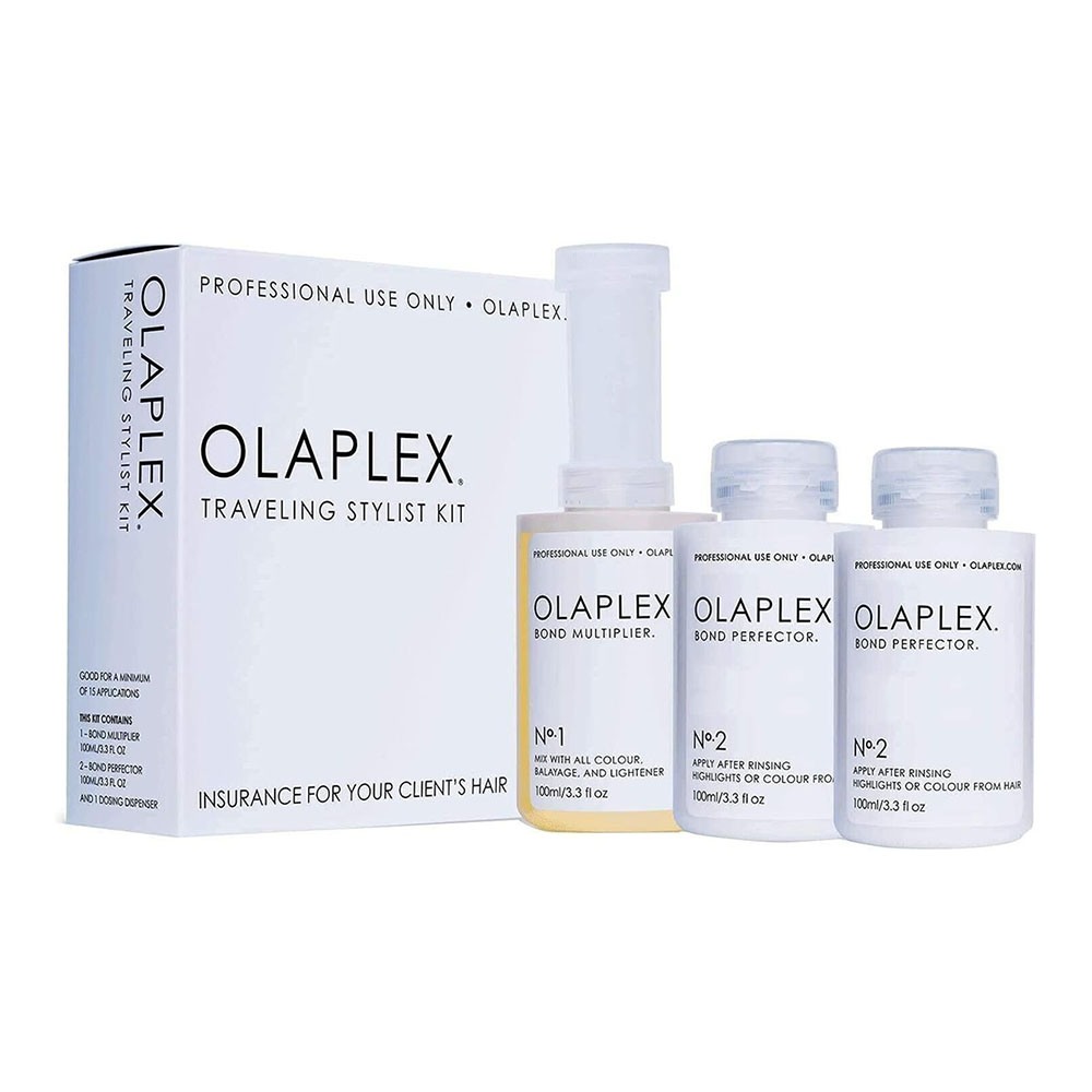 Olaplex Traveling Stylist Kit - Dyed & Damaged Hair Treatment Σετ Περιποίησης Μαλλιών για Ισιωτική | 3 x 100ml