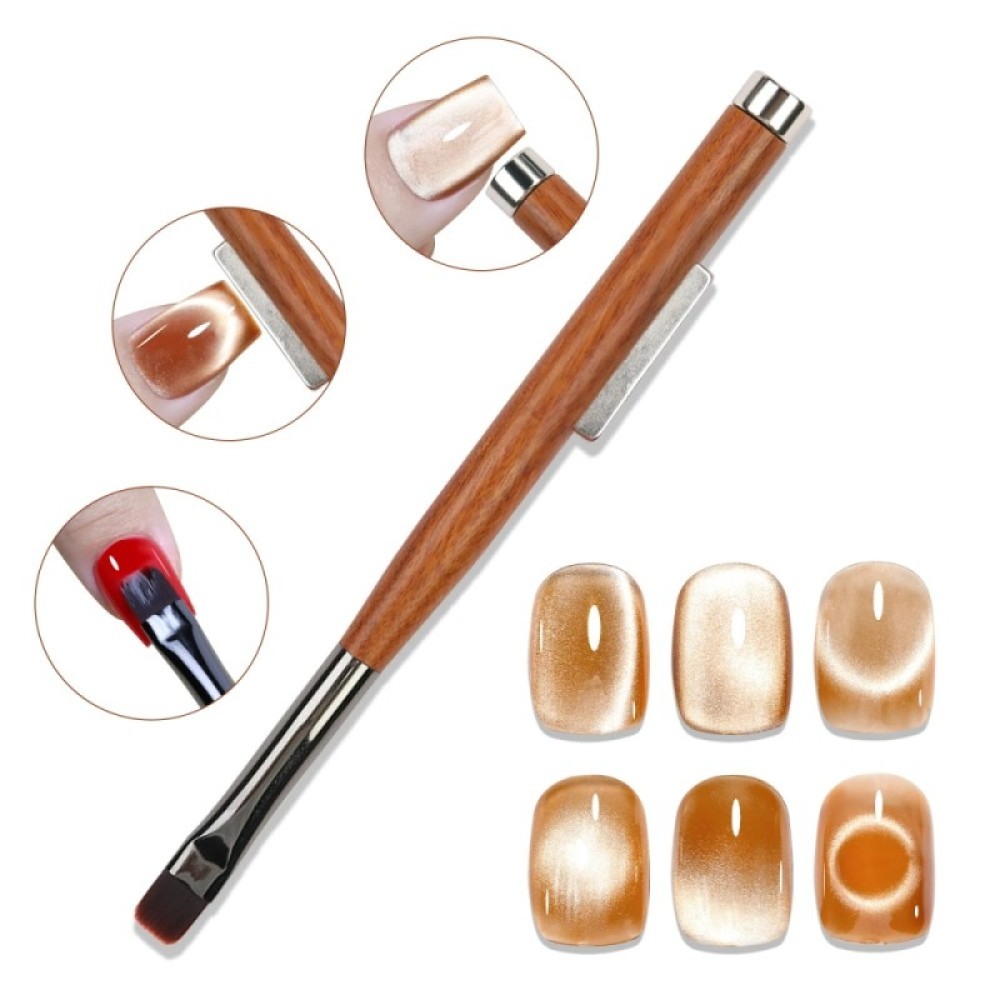 Πινέλο Manicure & Μαγνήτης Wooden Handle 3 In 1
